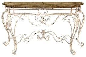 Consola din lemn si metal, aspect vintage, Clemence