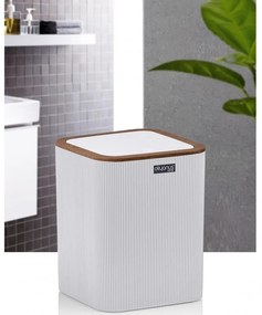 Set de baie Freehome OKY-461-3-B, 5 piese, Lemn/ Duna alba