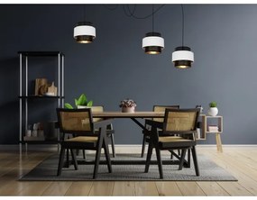 Lustră pe cablu NESS 3xE27/60W/230V neagră/albă