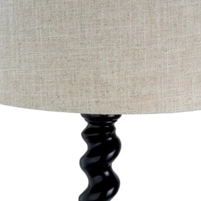 Lampa de masa LUX, Lemn, Tesatura, Negru, Massimo, 119672 HZ