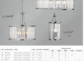 Lustra traditionala stil clasic Victoria oval crom 8095-5CC SRT