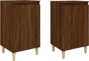 vidaXL Noptiere, 2 buc., stejar maro, 40x35x70 cm, lemn prelucrat