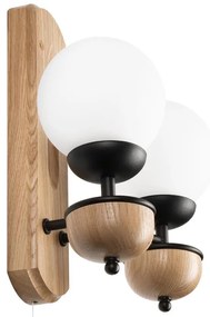 Aplică Brilagi COTTAGE 2xG9/40W/230V stejar/alb