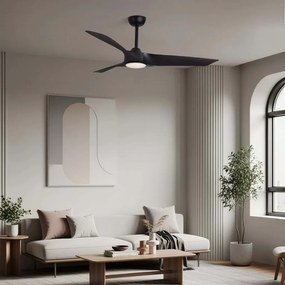 Lustra LED cu Ventilator si telecomanda FARGO D-132cm negru