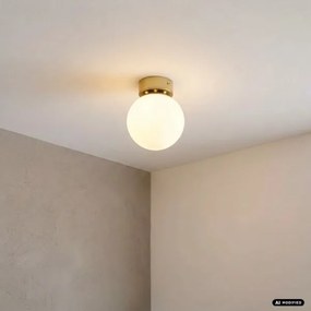 Plafonieră ELIAS 1xE14/5W/230V Ø 13 cm auriu/alb