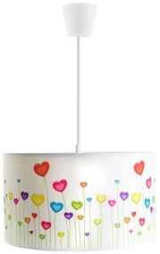 Lustră pe cablu pentru copii HEARTS 1xE27/60W/230V