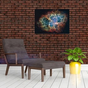 Tablou pe sticlă - Nebuloasa Crabului (70x50 cm)