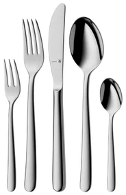 Set tacamuri WMF Kult, 30 piese, Cromargan protect, Lustruit manual, Otel inoxidabil 18/10, Argintiu