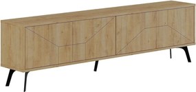 Comoda TV DUNE, stejar, PAL melaminat, 180x30x50 cm