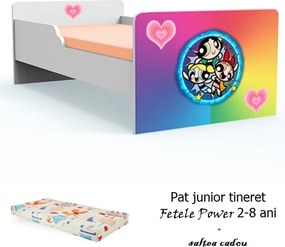 Pat tineret Fetele Power cu saltea