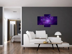 Tablou cu abstracțiune modernă în albastru (90x60 cm)