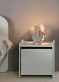 Noptieră Kiddy, pentru Camera Copii, cu 1 Ușă și Margini Rotunjite, Verde Mentă – Vipack