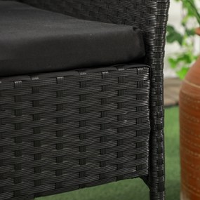 Outsunny Mobilier de Terasa pentru 2 Persoane cu Masa de Ceai