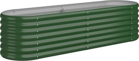vidaXL Strat înălțat grădină 152x40x36 cm oțel galvanizat
