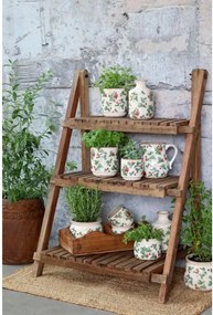 Ghiveci din ceramică crem cu model căpșuni „Fraises”, H13/D13 cm
