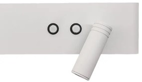 Aplica LED de perete RESORT, LED/10W/230V + LED/3W, albă, dreaptă