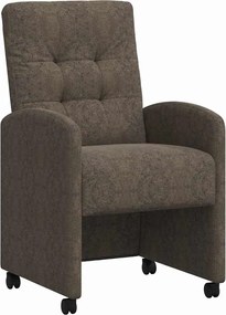 vidaXL Scaune de dining cu roți 2 pcs Gri închis 58 x 67 x 97 cm