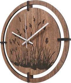 SENTOP | Ceas din lemn cu motiv floral | MARIN