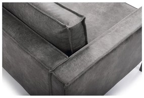 Fotoliu gri din imitație de piele Rate - Scandic