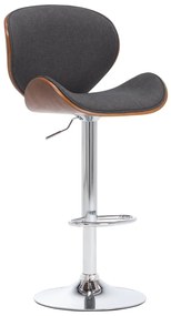 vidaXL Scaun de bar, gri, material textil