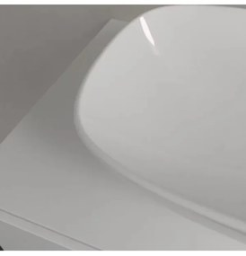 Lavoar pe blat, Villeroy&amp;Boch Loop&amp;Friends, material TitanCeram, 56x38cm, Alb Alpin, 4A490001
