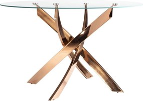 Masa rotunda design modern Veola auriu roze 120cm