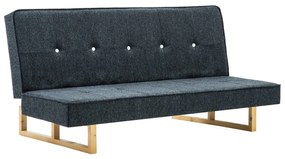 247028 vidaXL Canapea extensibilă, gri închis, material textil