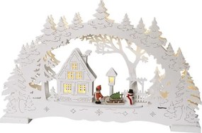 Decorațiune luminoasă cu LED Star Trading Ulm, înălțime 27 cm, alb