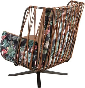 Fotoliu pivotant design LUX, Piele naturala, Tesatura Tropicala 5168