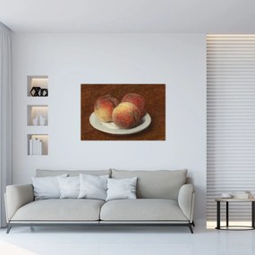 Tablou - Henri Fantin-Latour, Three Peaches on a Plate, reproducere (90x60 cm)