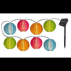 Lanț solar LED Rabalux 77048 cu 8 globuri dehârtie Titu