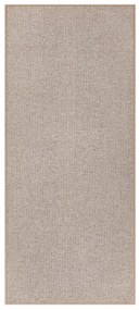 Covor antiderapant Vasagle Faux Jute, 80x200 cm, lavabil la masina, imitatie iuta, maro