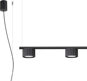 Sollux SL.2696 - Lustră suspendată pe cablu AURA 4xGX53/10W/230V neagră