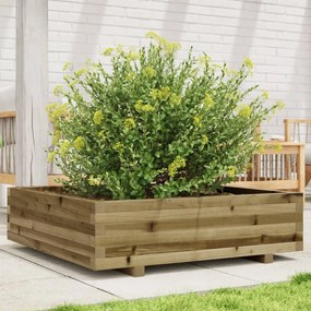 vidaXL Jardinieră de grădină, 90x90x26,5 cm, lemn de pin impregnat