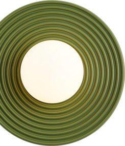 Plafonieră retro verde cu sticlă opal - Lila