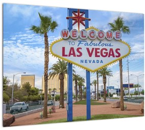 Tablou pe sticlă - Las Vegas (70x50 cm)
