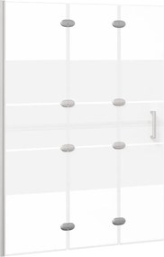 vidaXL Cabină de duș pliabilă, alb, 100x140 cm, ESG