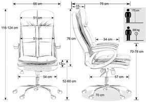 Scaun directorial REZISTENT LA 200 KG OFF 799 negru