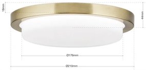 Plafoniera LED moderna LEROX 20cm alama antique