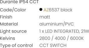 Aplica perete exterior DURANTE IP54 CCT negru