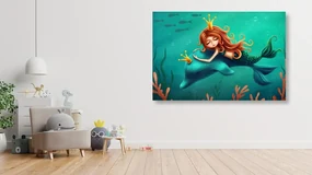 Tablou zâna de mare cu delfinul