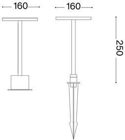 Lampă LED de exterior Ideal Lux TOFFEE LED/11W/230V CRI 90 IP65 antracit