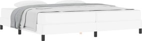 vidaXL Cadru de pat cu saltea Alb pur 200 x 200 cm țesătură