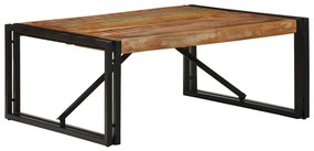 vidaXL Masuta de cafea multicolora 80x80x35 cm lemn masiv recuperat