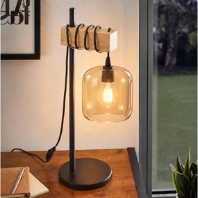 BRILAGI - Lampă de masă NUBILA 1xE27/40W/230V maro/negru/maro fumuriu