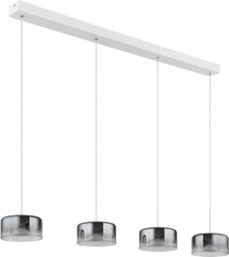 Globo 16024-4WR - Lustra suspendată pe cablu BELINDA LED/24W/230V alb/fumuriu