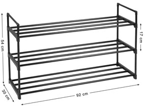 Dulap negru pentru incaltaminte VARIO 92x55 cm