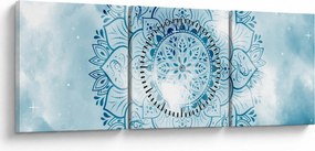 Tablou - Mandala cerească (cu ceas) (90x30 cm)