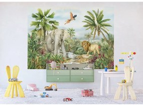 Fototapetă pentru copii Colourful Jungle 252 x 182cm, 4 părți