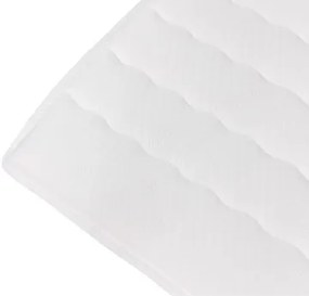 Pat matrimonial 140 cm Moritena (crem) (cu somieră și saltea) (cu sp. depozitare). 1104178